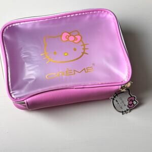 Creme x Hello Kitty Pink  Collaboration Zipper Top Cosmetic Makeup Bag NWT